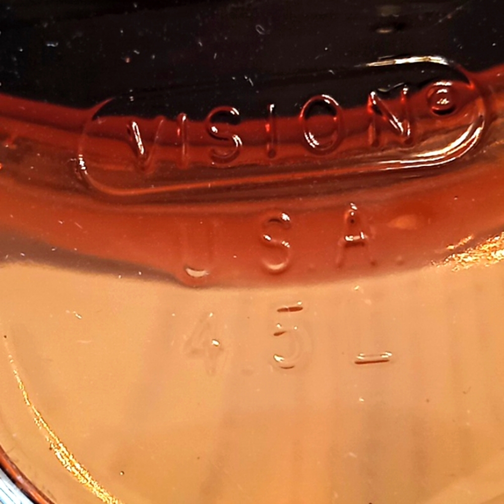 Vintage Corningware VISION/PYREX Amber Glass Round Pot With Lid. 4.5 Liter. USA. - Picture 7 of 14